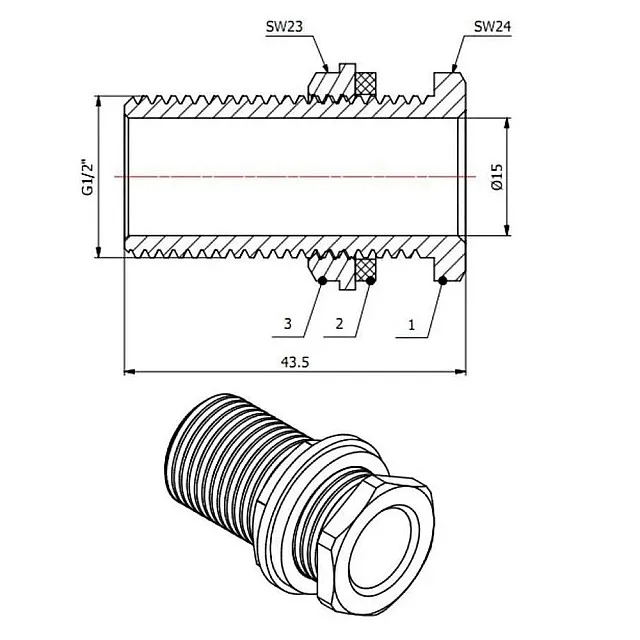 Врезка AV Engineering AVE303012 1/2