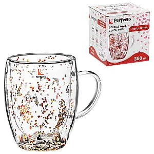 Кружка Perfecto Linea Party 30-135002 стеклянная с двойными стенками 350 мл
