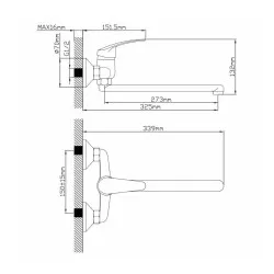 Смеситель для ванны AV Engineering D35 AVSHU7-A132-246