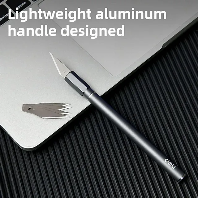 Нож-скальпель Deli YS EDL359201A макетный 146*9 мм лезвия 10 шт в комплекте