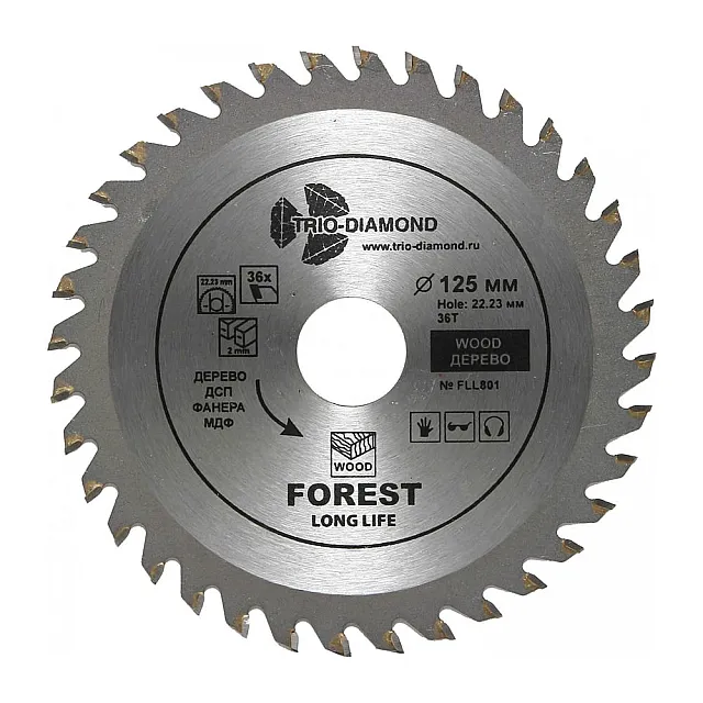 Диск пильный Trio-Diamond FLL801 125*22.23*36Т