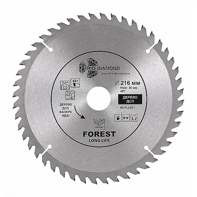 Диск пильный Trio-Diamond FLL831 216*30*48Т