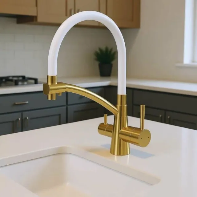 Смеситель для кухни AV Engineering AVLUX4-A49GLW серия LUX D35