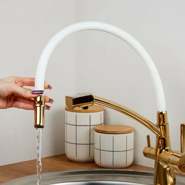 Смеситель для кухни AV Engineering AVLUX4-A49GLW серия LUX D35