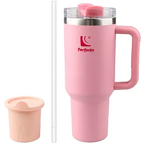 Термокружка Perfecto Linea Styley honey peach 27-120013 c трубочкой нержавеющая сталь 1180 мл