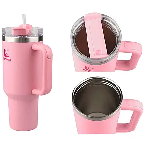 Термокружка Perfecto Linea Styley honey peach 27-120013 c трубочкой нержавеющая сталь 1180 мл