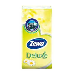 Платки носовые Zewa Deluxe Camomile Comfort 3-слойные с тиснением белые ароматизированные 10 шт