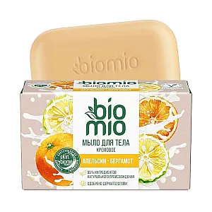 Мыло для тела BioMio Body Cream Bar Soap кремовое с эфирными маслами апельсина и бергамота 140 г