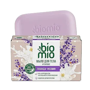 Мыло для тела BioMio Body Cream Bar Soap кремовое с эфирными маслами лаванды и жасмина 140 г