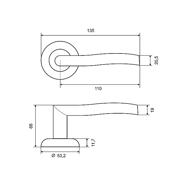 Ручка Фабрика Замков FZ 02 AB