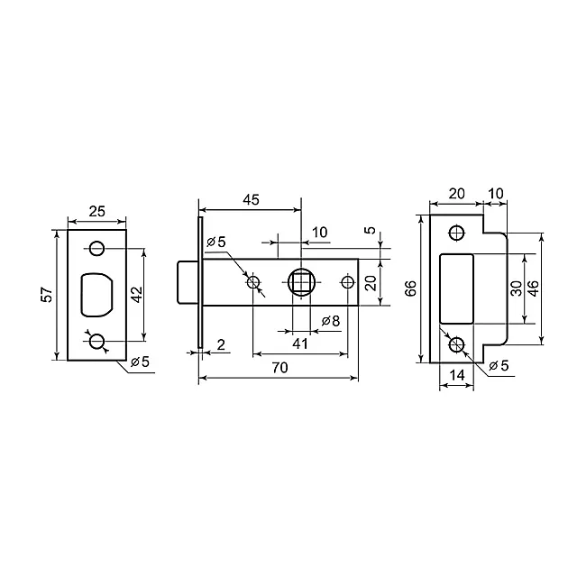 Комплект для двери Фабрика Замков FZ SET 12L 100 Coffee