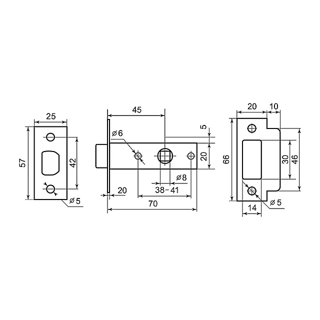 Комплект для двери Фабрика Замков FZ SET 17L 100 AB