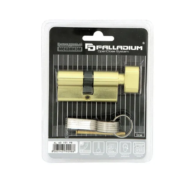 Цилиндровый механизм Palladium AL 60 T01 PB