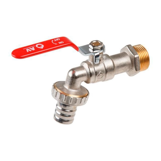 Кран AV Engineering AVE166034 водоразборный настенный со штуцером 3/4 Кран AV Engineering AVE166034 водоразборный настенный со штуцером 3/4