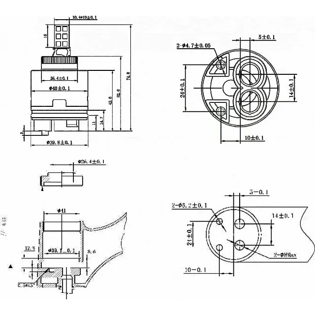 Картридж D40 AV Engineering AVSSS-091для смесителя тип C