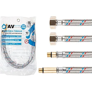 Подводка гибкая AV Engineering AVE21750 SUS иголка м10 1/2