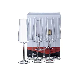 Набор бокалов для шампанского Crystalex Alex 40950/210 код 104812 стеклянных 210 мл 6 шт