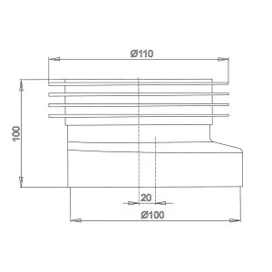 Манжета для унитаза AlcaPlast A990 эксцентрическая