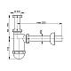 Сифон для умывальника AlcaPlast A430-BL-01 O32 c накидной гайкой 5/4