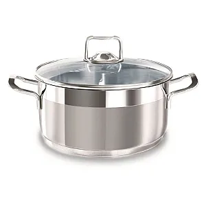 Кастрюля Hascevher Anett ЗТТСКК0320023 со стеклянной крышкой нержавеющая сталь 3 л