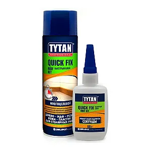 Клей двухкомпонентный Tytan Professional Quiсk Fix цианакрилатный для МДФ прозрачный 200 мл/ 50 г