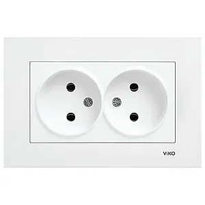 Розетка Viko Karre 90960055 2 гнезда белый