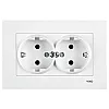 Розетка Viko Karre 90960056 с заземлением 2 гнезда белый