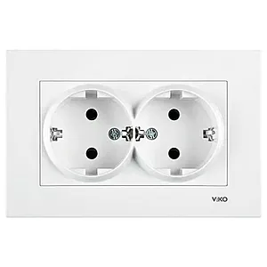 Розетка Viko Karre 90960056 с заземлением 2 гнезда белый