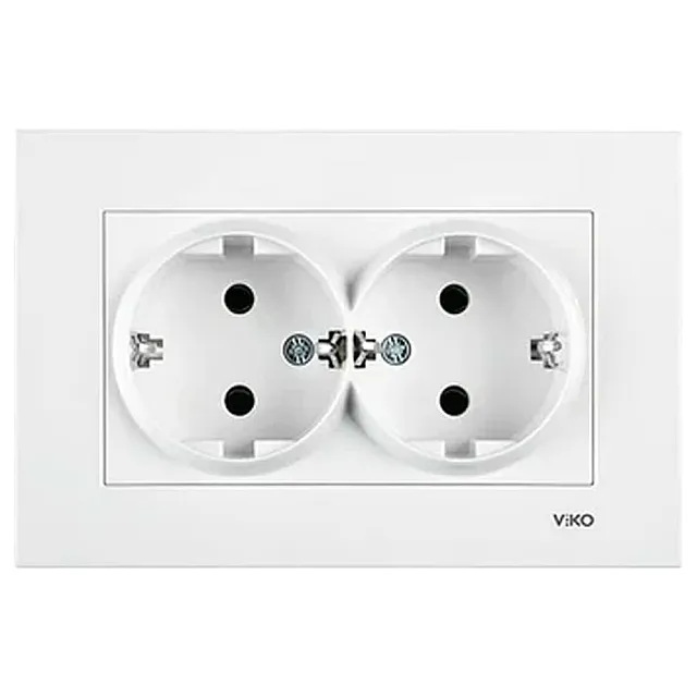 Розетка Viko Karre 90960056 с заземлением 2 гнезда белый