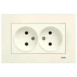 Розетка Viko Karre 90960155 2 гнезда кремовый