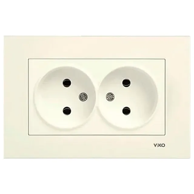 Розетка Viko Karre 90960155 2 гнезда кремовый
