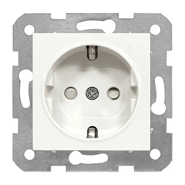Розетка Viko Karre 90963608 с заземлением 1 гнездо белая