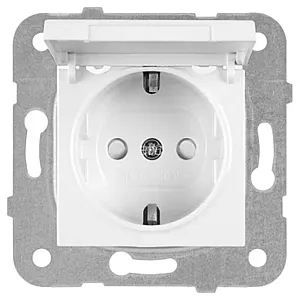 Розетка Viko Karre 90963612 с крышкой 1 гнездо белый
