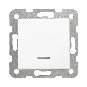 Выключатель Viko Karre 90963619 1 клавиша с подсветкой белый