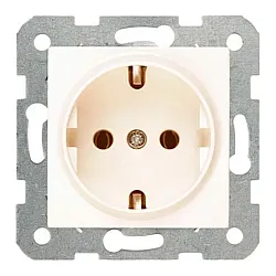 Розетка Viko Karre 90963708 с заземлением 1 гнездо кремовый