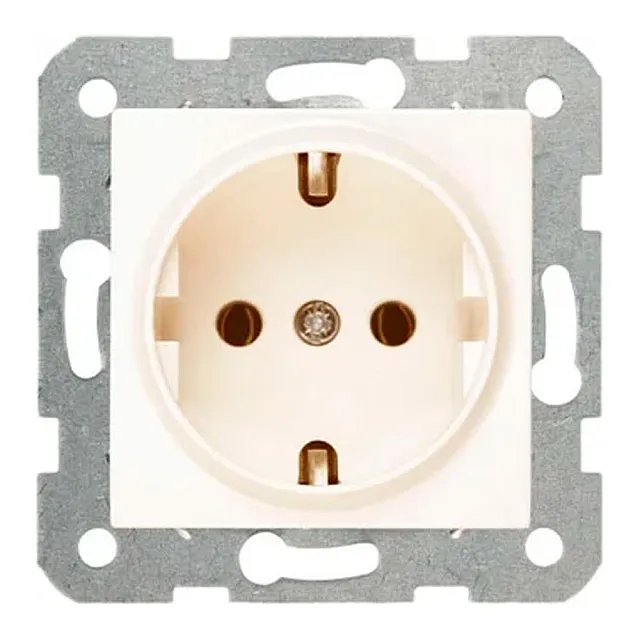 Розетка Viko Karre 90963708 с заземлением 1 гнездо кремовый