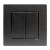 Выключатель Viko Novella 92105402 2 клавиши дымчатый