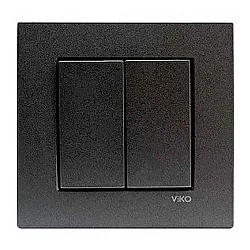 Выключатель Viko Novella 92105402 2 клавиши дымчатый