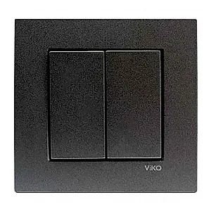Выключатель Viko Novella 92105402 2 клавиши дымчатый