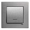 Выключатель Viko Novella 92105419 1 клавиша с подсветкой дымчатый