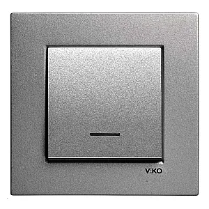 Выключатель Viko Novella 92105419 1 клавиша с подсветкой дымчатый