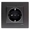 Розетка Viko Novella 92105442 1 гнездо с заземлением дымчатый