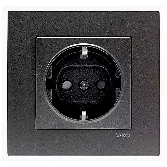 Розетка Viko Novella 92105442 1 гнездо с заземлением дымчатый