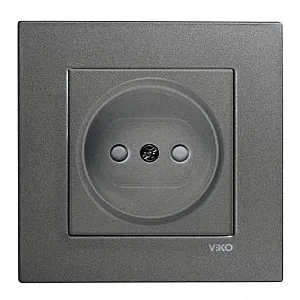 Розетка Viko Novella 92105443 1 гнездо дымчатый
