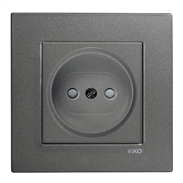 Розетка Viko Novella 92105443 1 гнездо дымчатый