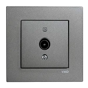 Розетка TV Viko Novella 92105449 1 гнездо дымчатый