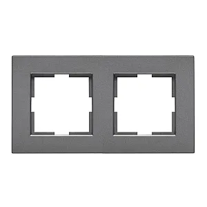 Рамка Viko Novella 92190642 2 поста универсальная дымчатый