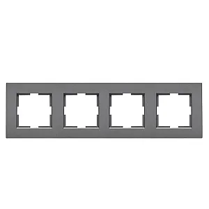 Рамка Viko Novella 92190644 4 поста универсальная дымчатый