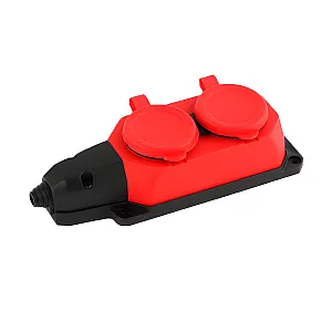 Колодка AY-KA 55 200 01 2 гнезда каучуковая красная