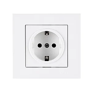 Розетка Arvia Electric Karen 50 01 1000 217 с заземлением белая